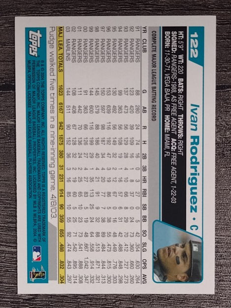 2004 Topps Opening Day #122 Ivan Rodriguez