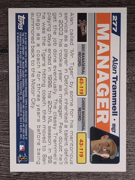 2004 Topps #277 Alan Trammell MG