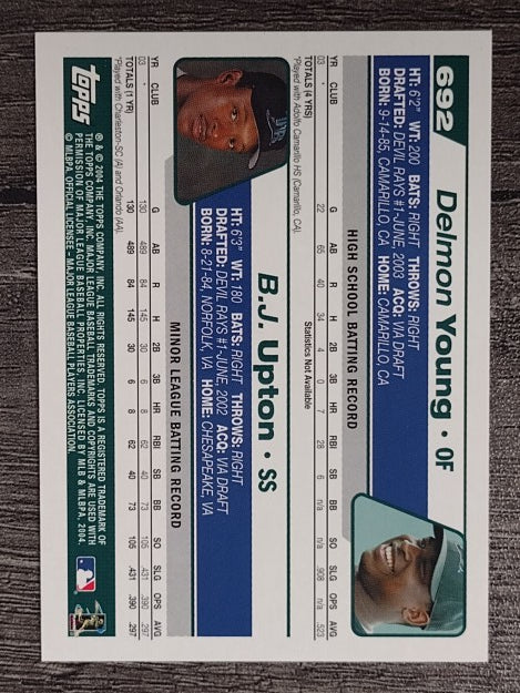 2004 Topps #692 B.J. Upton/Delmon Young