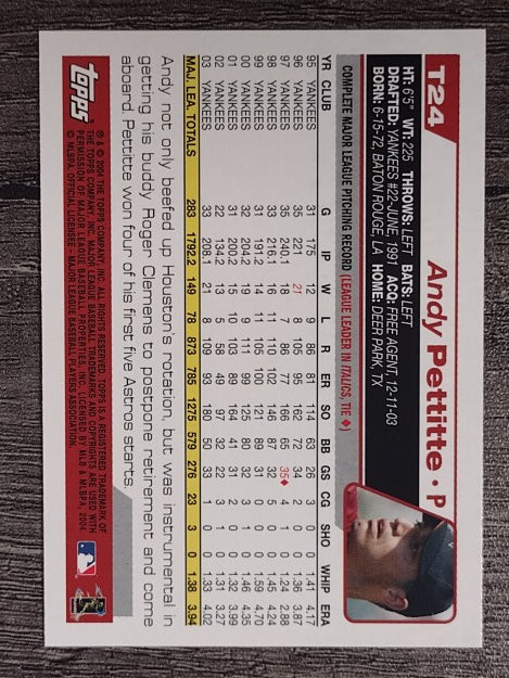 2004 Topps Traded #T24 Andy Pettitte