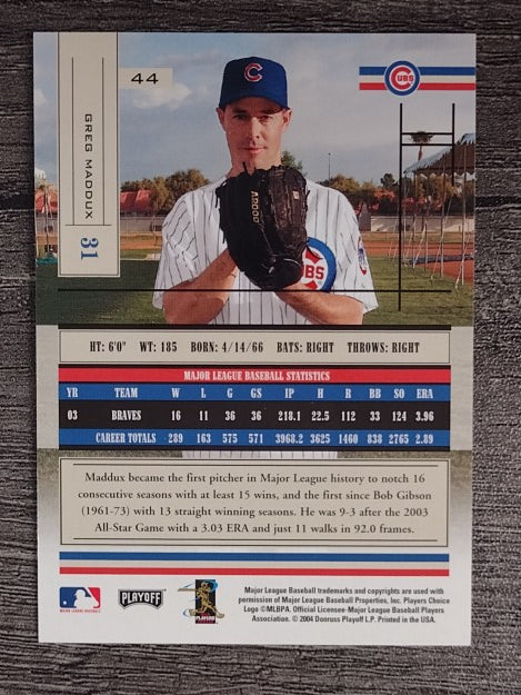 2004 Absolute Memorabilia Retail #44 Greg Maddux