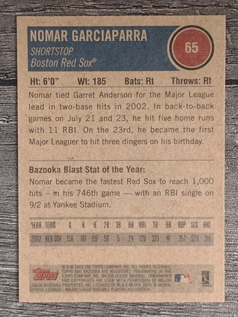 2003 Bazooka Minis #65 Nomar Garciaparra