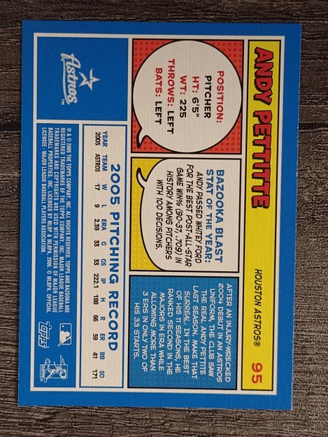 2006 Bazooka Blue Fortune #95 Andy Pettitte