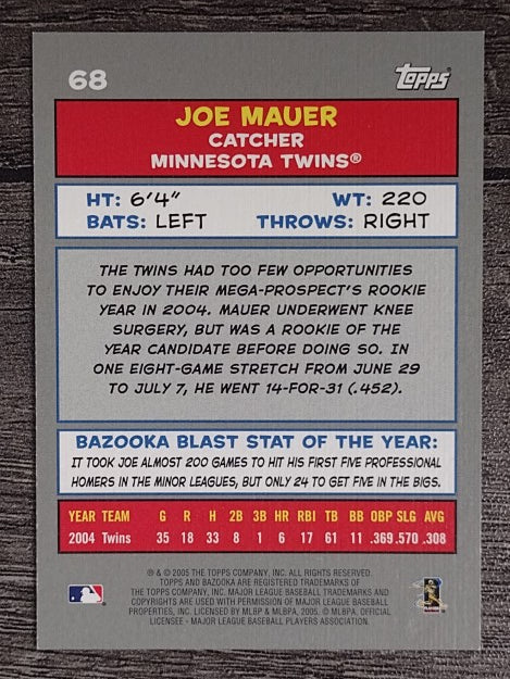 2005 Bazooka Minis #68 Joe Mauer