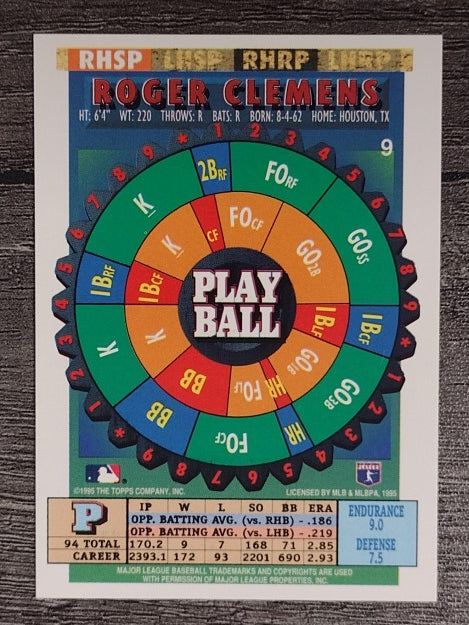 1995 Bazooka #9 Roger Clemens