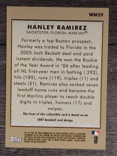 2007 Topps Wal-Mart #WM29 Hanley Ramirez