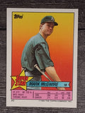 1989 Topps Sticker Backs #3 Mark McGwire
