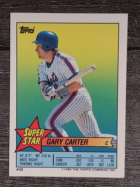 1989 Topps Sticker Backs #55 Gary Carter