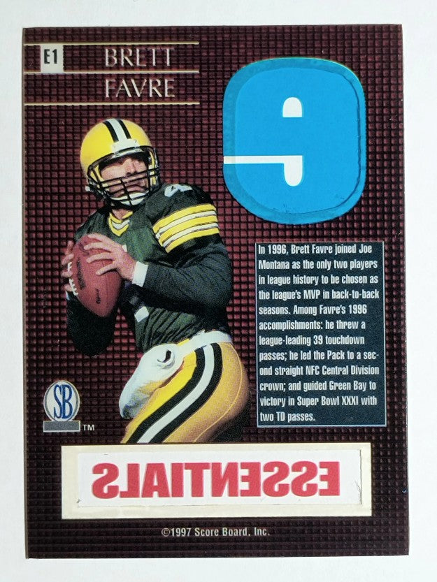 1997 Score Board Talk N' Sports Essentials #E1 Brett Favre