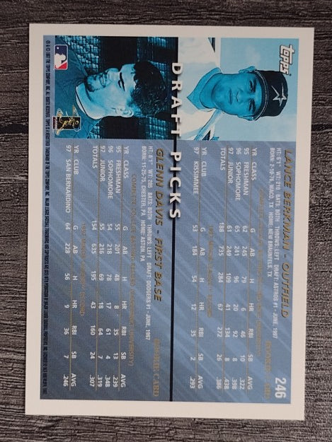 1998 Topps #246 Lance Berkman/Glenn Davis