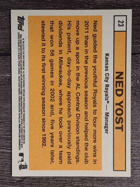 2012 Topps Heritage #23 Ned Yost MG