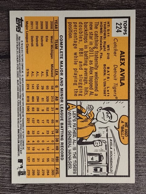 2012 Topps Heritage #224A Alex Avila