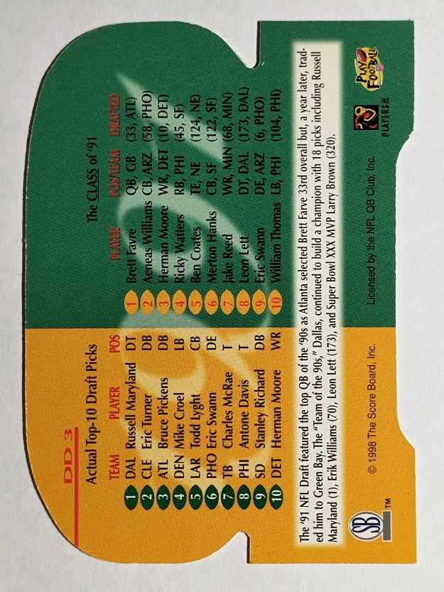 1998 Pro Line DC3 Decade Draft #DD3 Russell Maryland/Brett Favre