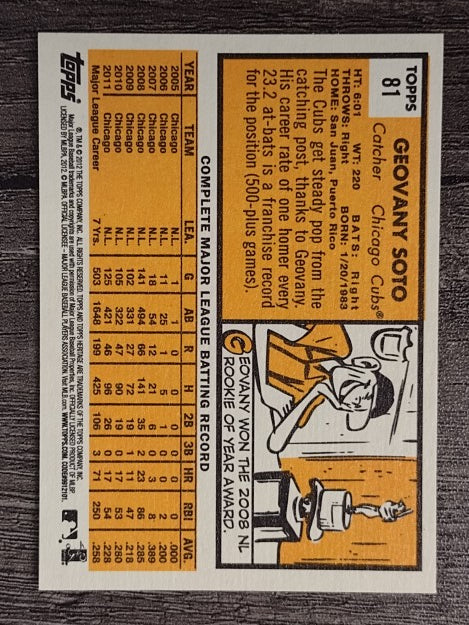 2012 Topps Heritage #81 Geovany Soto