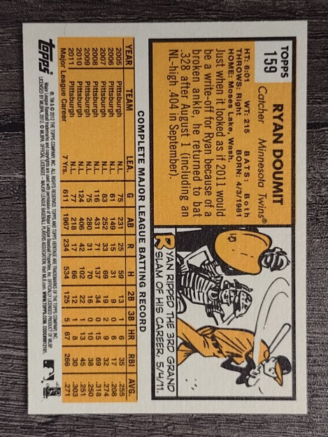 2012 Topps Heritage #159 Ryan Doumit