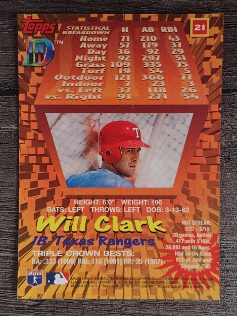 1995 Topps D3 #21 Will Clark