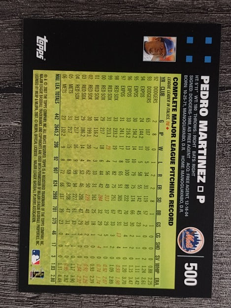 2007 Topps #500 Pedro Martinez