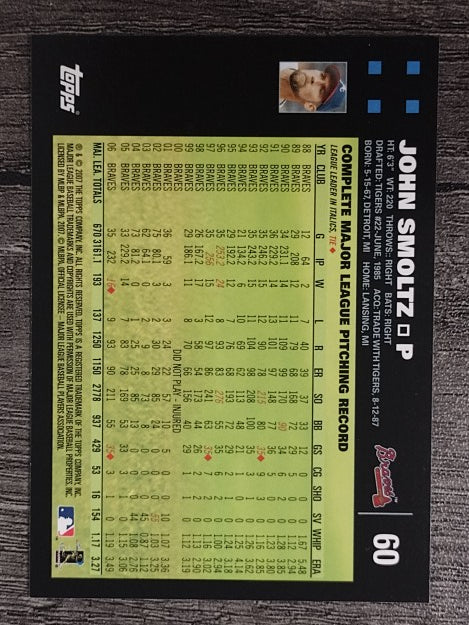 2007 Topps #60 John Smoltz