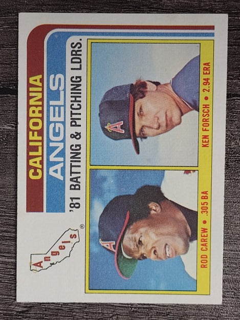 1982 Topps #276 Rod Carew/Ken Forsch TL