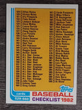 1982 Topps #634 Checklist 529-660