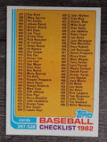 1982 Topps #491 Checklist 397-528
