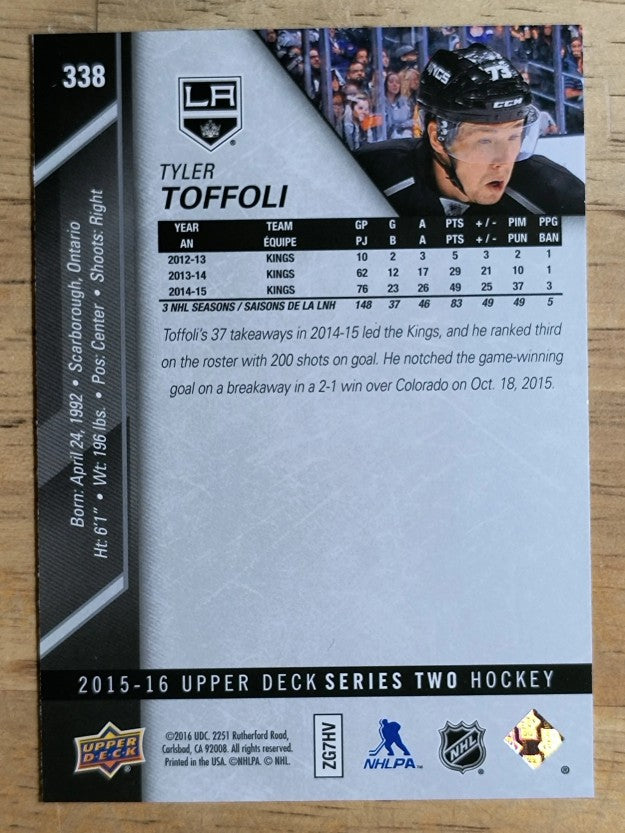 2015-16 Upper Deck #338 Tyler Toffoli