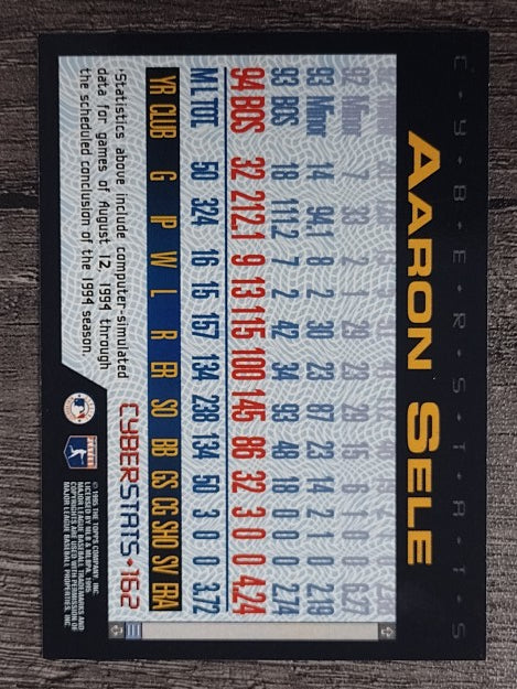 1995 Topps Cyberstats #162 Aaron Sele