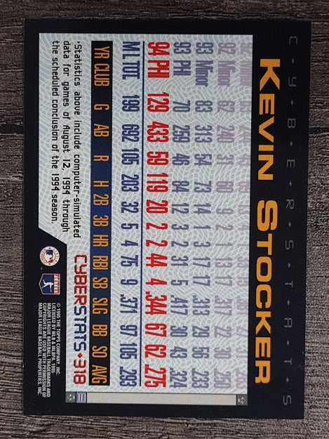 1995 Topps Cyberstats #318 Kevin Stocker