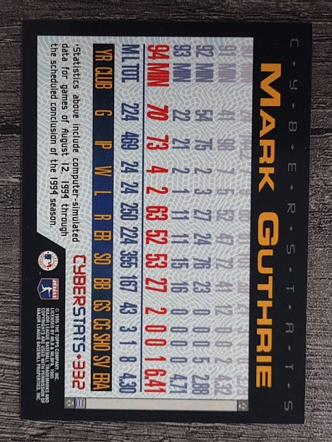 1995 Topps Cyberstats #332 Mark Guthrie