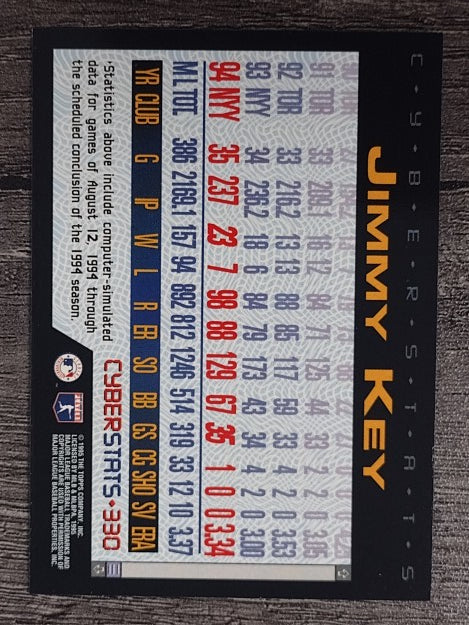 1995 Topps Cyberstats #330 Jimmy Key