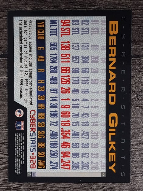 1995 Topps Cyberstats #328 Bernard Gilkey
