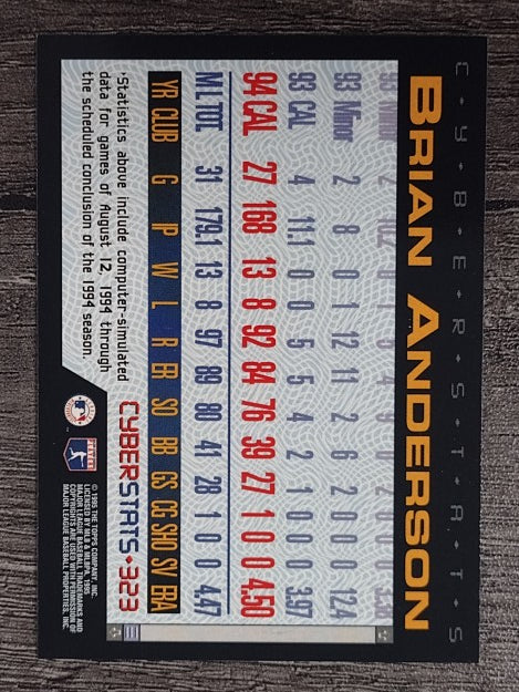 1995 Topps Cyberstats #323 Brian Anderson