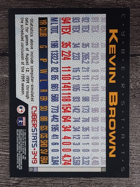 1995 Topps Cyberstats #349 Kevin Brown