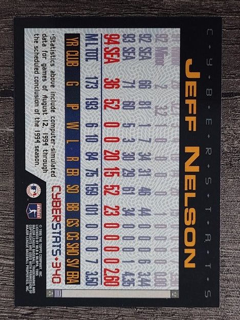 1995 Topps Cyberstats #340 Jeff Nelson