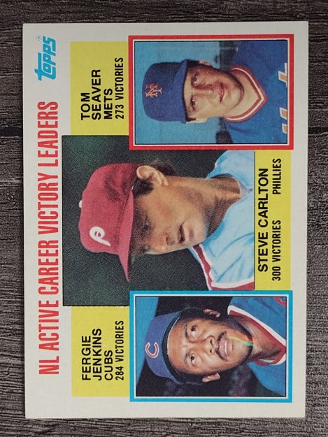 1984 Topps #706 Steve Carlton/Fergie Jenkins/Tom Seaver LL