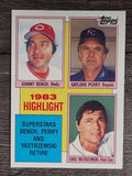1984 Topps #6 Johnny Bench/Gaylord Perry/Carl Yastrzemski HL