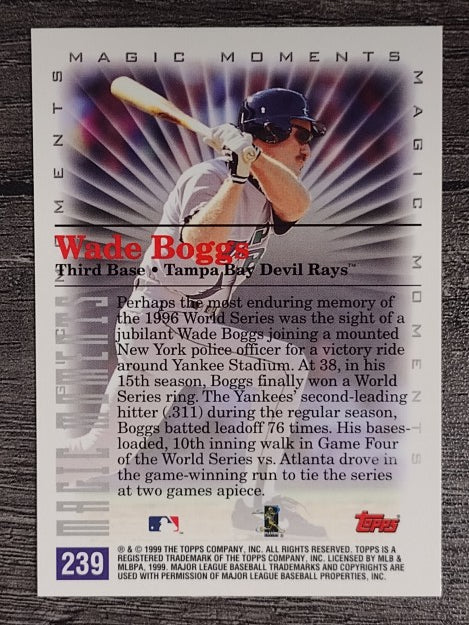 2000 Topps #239D Wade Boggs MM 1996 Champs