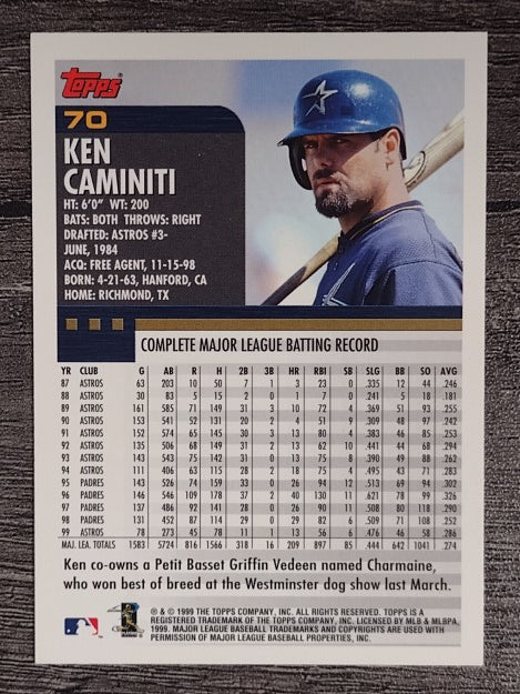 2000 Topps #70 Ken Caminiti