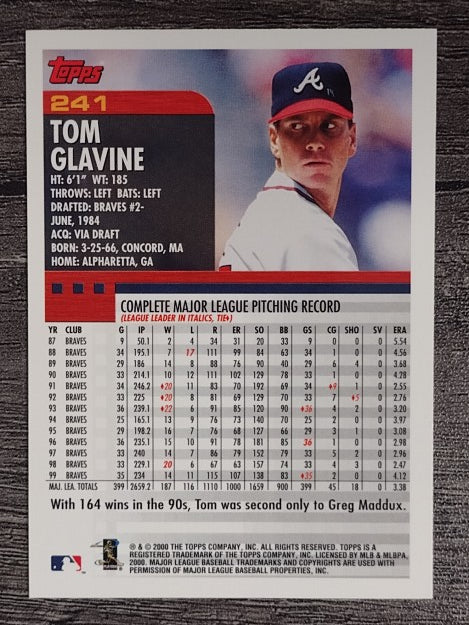 2000 Topps #241 Tom Glavine