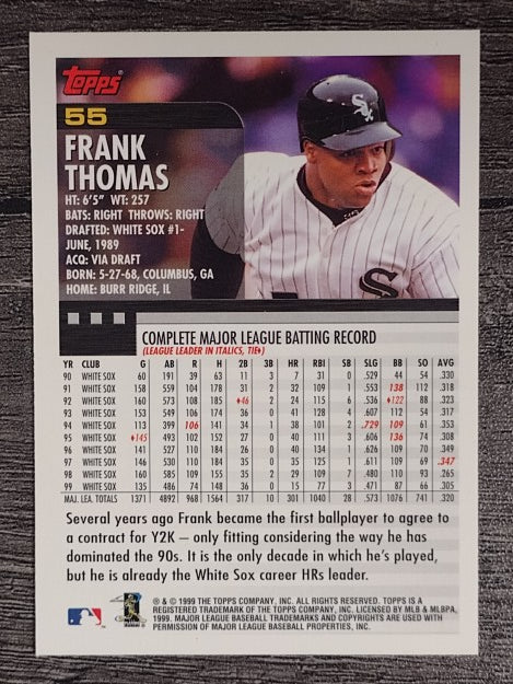 2000 Topps #55 Frank Thomas