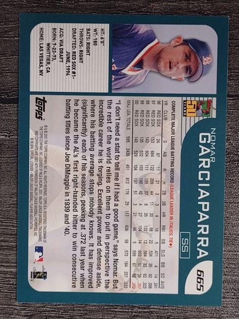 2001 Topps #665 Nomar Garciaparra