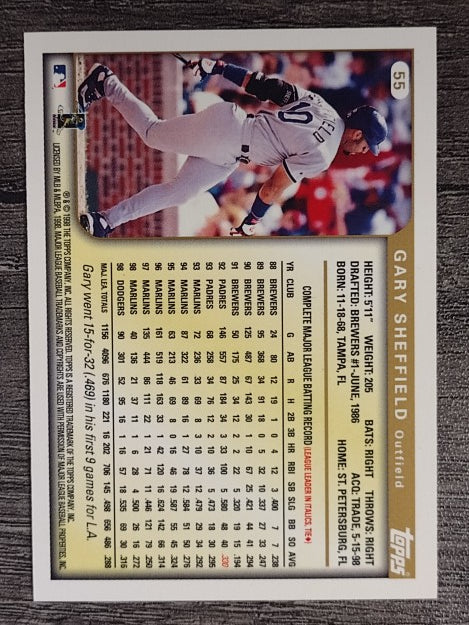 1999 Topps #55 Gary Sheffield