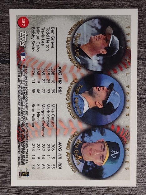 1999 Topps #457 Travis Lee/Todd Helton/Ben Grieve AT
