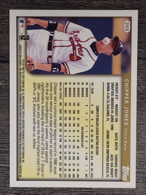 1999 Topps #355 Chipper Jones