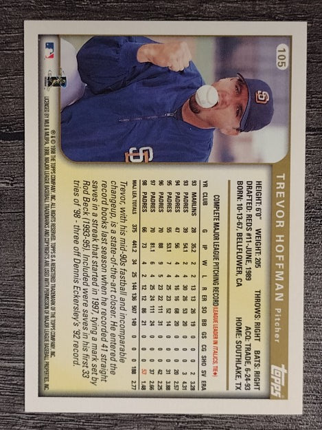 1999 Topps #105 Trevor Hoffman