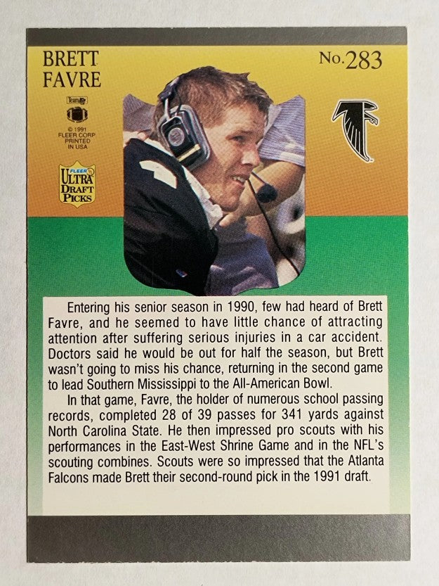 1991 Ultra #283 Brett Favre RC (EXMT)