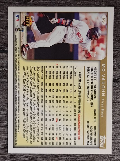 1999 Topps #65 Mo Vaughn