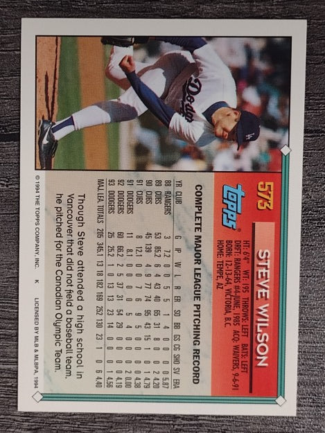 1994 Topps Gold #573 Steve Wilson