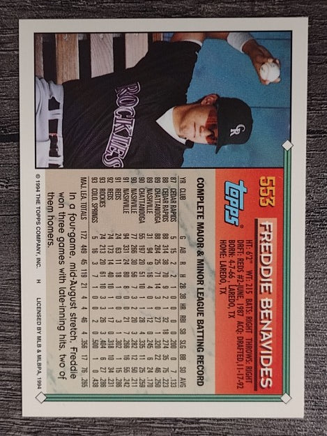 1994 Topps Gold #553 Freddie Benavides