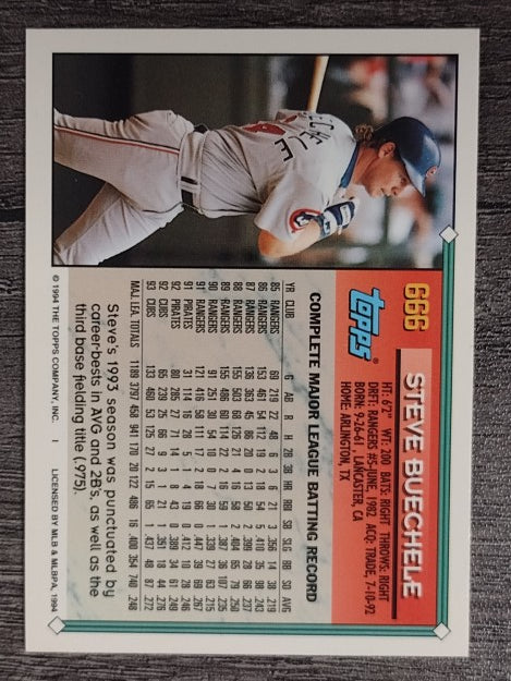 1994 Topps Gold #666 Steve Buechele